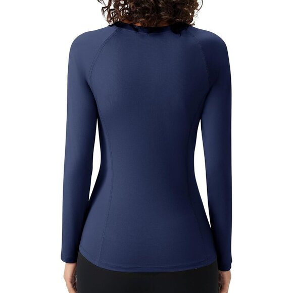 Women Long Sleeve Compression Shirt Breathable Quick-Dry Fitness Top - Picture 3 of 9